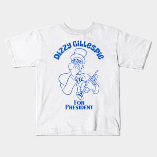 Dizzy Gillespie For President Kids T-Shirt